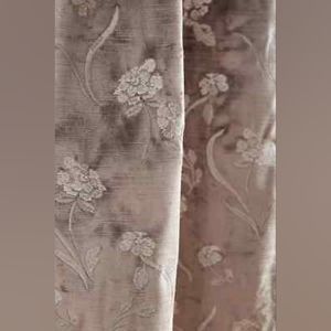 Anthropologie Floral Fields Slub Velvet Curtain Panel 96"L×50"W $148 ONE PANEL